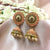 Vintage Flower Design With Classic Jhumka Earrings