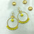 Solid Circle Colorful Beads Circle Butterfly Hook Earrings