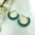 Fine Transparent Colorful Beads Hoop Earrings