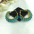 Fine Transparent Colorful Beads Hoop Earrings