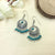 Old Circle Design With Beads Hook Earrings