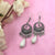 Handmade Vintage Circle With Teardrop Beads Earrings