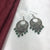 Antique Vintage Circle With Floral Design Beads Hook Earrings