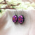 Pretty Handmade Flower Print Stone Hook Earrings