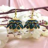 Gorgeous Stone Flower Jhumka Unique Earrings