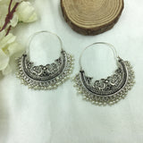 Royal Rajwadi Style Peacock Traditional Hoop Earrings