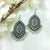 Old Traditional Black Marquise Shape Hook Earrings