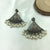 Old Gujarati Vintage Triangle Shape With White Beads Earrings