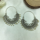 Royal Rajwadi Style Peacock Matt Finish Solid Earrings