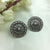 Lustrous Round Stones Rajwadi Circle Stud Earrings