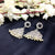 Dome Shape Stones Flower Classy Antique Beads Earrings