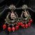 Old Royal Rajwadi Design Solid Oxidised & Beads Earrings