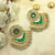 Bright Shiny Stones With Enamel Royal Wedding Earrings