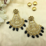 Golden Traditional Lustrous Stones Wedding Premium Earrings