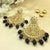 Golden Traditional Lustrous Stones Wedding Premium Earrings