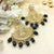 Golden Traditional Lustrous Stones Wedding Premium Earrings