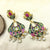 Floral Enamel Design With Classy Traditional Earrings