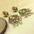 Floral Enamel Design With Classy Traditional Earrings