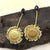 Stone Face With Twisted Stick & Circle Dangle Earrings