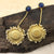 Stone Face With Twisted Stick & Circle Dangle Earrings