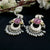 Cabochon Shape Stones Elephant Traditional Classical Earrings