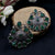 Old Antique Flower Design Bright Stones Earrings