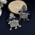 Wonderful Rectangle Stones Classical Old Earrings