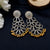 Hollow Flower Dangle Design With Golden Ghungroo Earrings