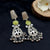 Antique Traditional Design With Circle Stones Ghungroo Earrings