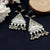 Pear Shape Stone With Triangle Dangle & Ghungroo Earrings