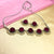 Genuine Solid Round Stone With Bright Beads Necklace Set