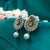 Crystal Clear White Stones With Pearl Bead Earrings