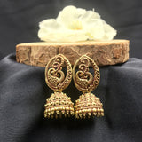 Gorgeous Peacock Design With Spike Jhumka Earrings