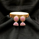 Stunning Spike Circle With Antique Jhumka Earrings