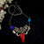 Old Tree With Honey Bees Big Colorful Stones Long Beads Chain Necklace