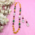 Amazing Colorful Floral Design Beads With Beach Stone Necklace Set