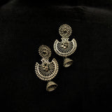 Classic Genuine Vintage Design Silver Oxidised Earrings