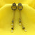Beautiful Flower & Circle With Double Chain Earrings