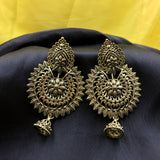 Floral Vintage Kathiyawadi Style Golden Earrings