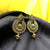 Floral Vintage Kathiyawadi Style Golden Earrings