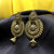 Floral Vintage Kathiyawadi Style Golden Earrings