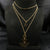Bold Modern Triple Layer Chain Antique Golden Necklace