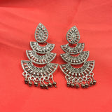 Traditional Japanese Design Silver Earrings