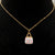Tiny Pink White Checkered Purse Enamel Pendant Necklace