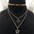 Bold Stunning Triple Layer Chain With Star & Circle Necklace