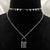 Bold Fashionable Double Layer Chain With Triangle Link Necklace