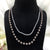 Double Layer Gray & Silver Round Beads Necklace