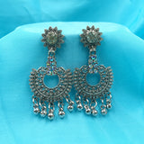 Perfact Round Cut Stone Flower Traditional Fine Earrings