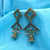 Square & Triangle Shape Dangle With Jhumka Earrings