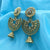 Sunflower With White Stone Vintage Jhumka Earrings